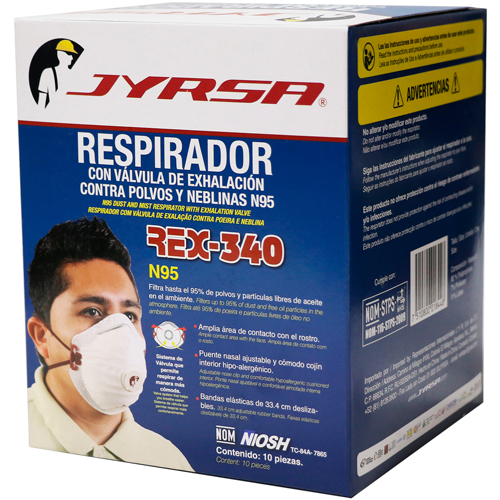 RESPIRADOR N95 CON VALVULA CONTRA PARTICULAS DE AEROSOL Y ACEITE