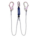 AMORTIGUADOR CON DOBLE CUERDA DE NYLON DE 1/2 PULG.  DE 1.83M CON GANCHOS GRANDE